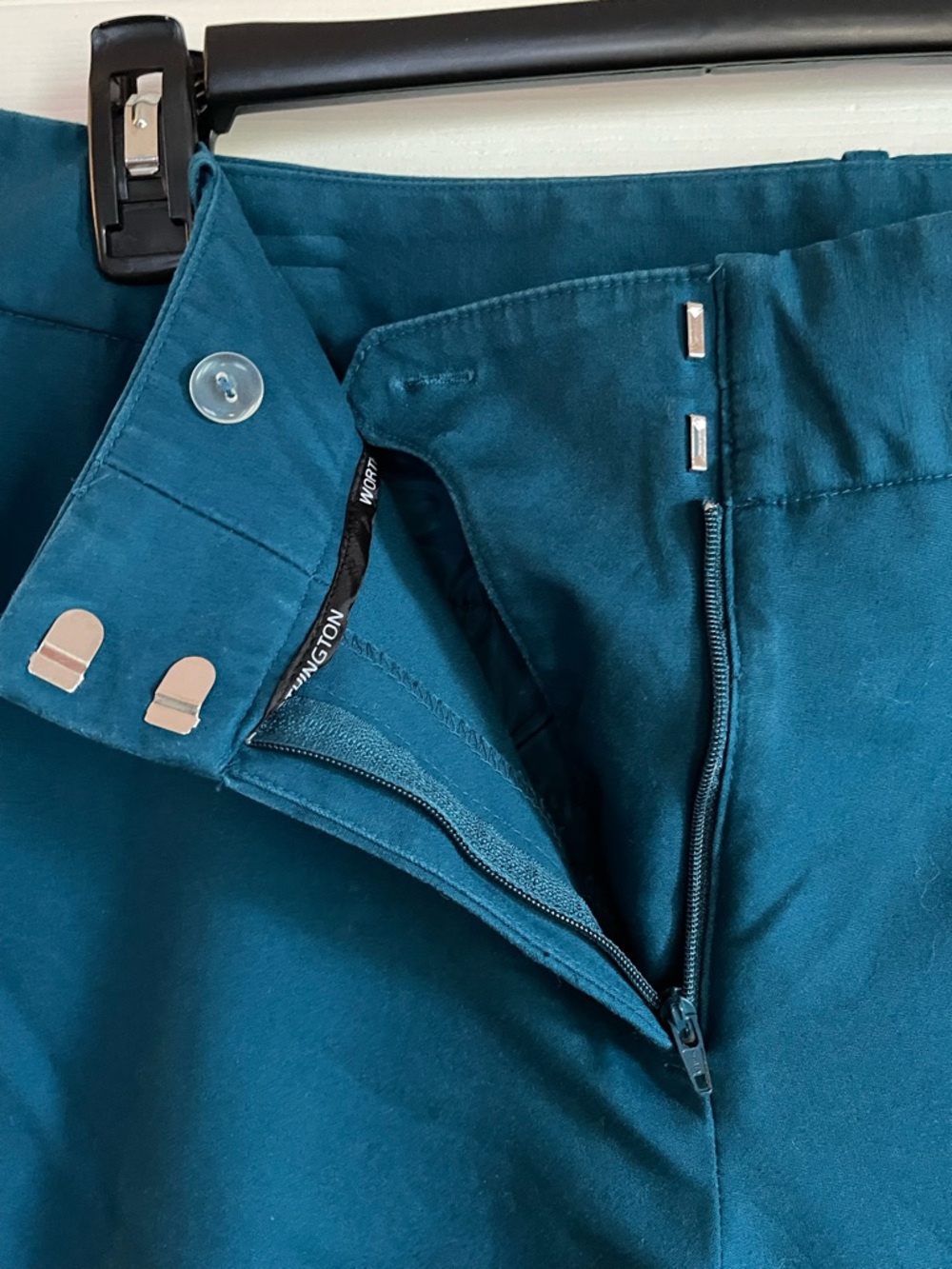 Worthington Teal Curvy Fit Capris - Picture 9 of 11